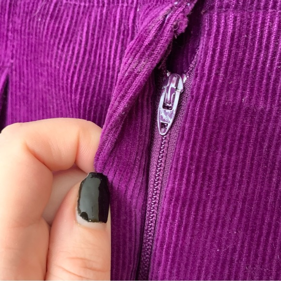 Vintage KORET PLEATED PURPLE CORDUROY PANTS SIZE 12 WOMENS - Picture 11 of 14
